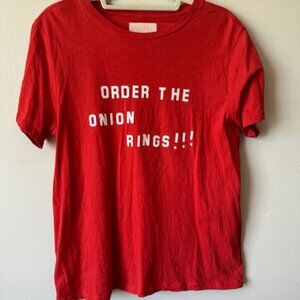 NWOT Ban.do Order the Onion Rings Red T-shirt